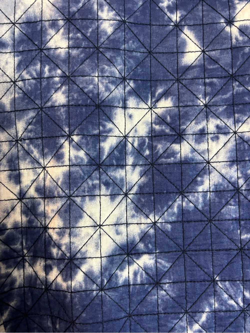 NEW Chico's Artisan Embellished Blue Tie Dye Quilted Jacket Small 4 Artsy Boho - Picture 14 of 16